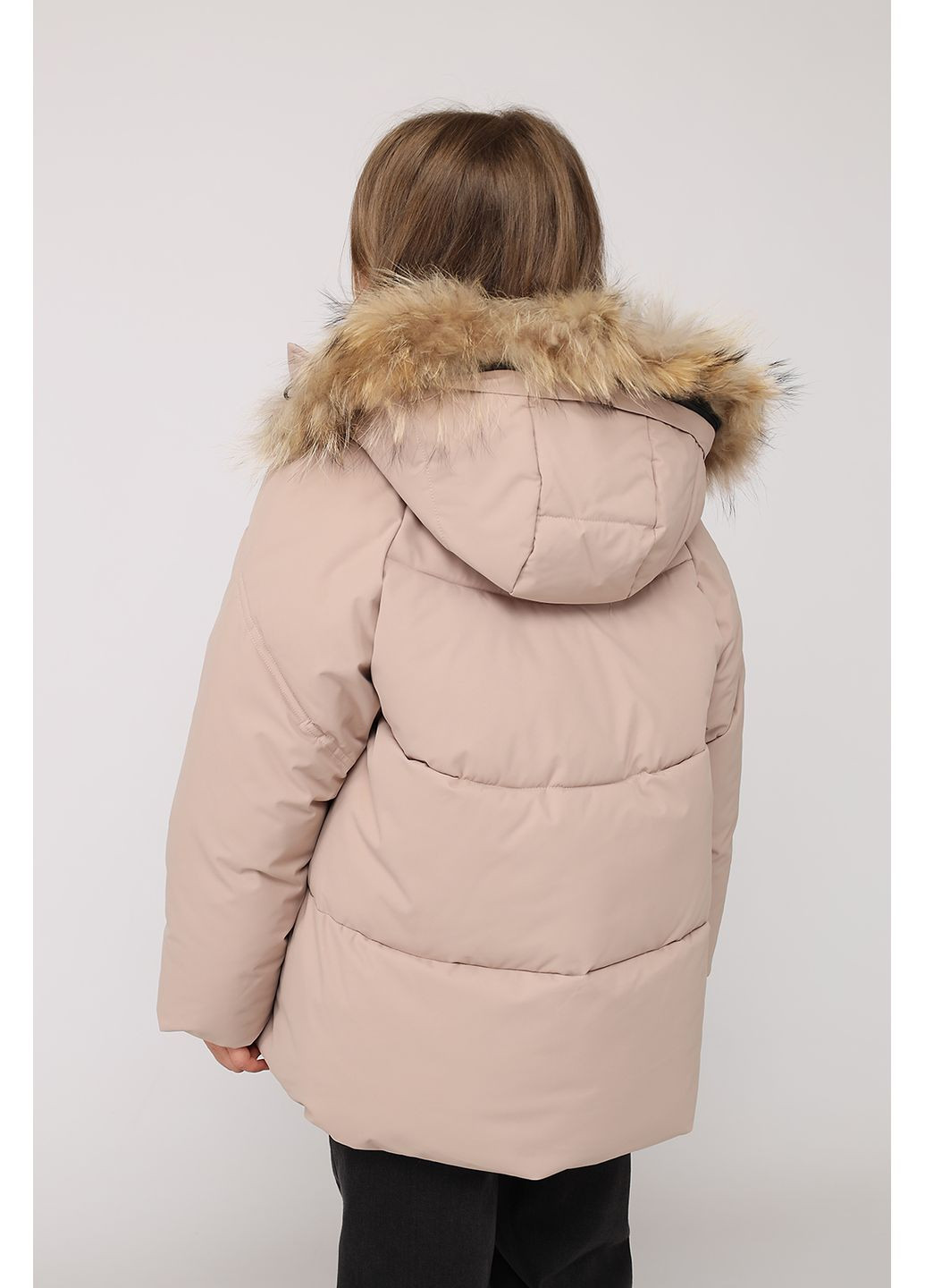 Бежева зимня куртка для дівчинки колір бежевий cb-00280228 Yuki