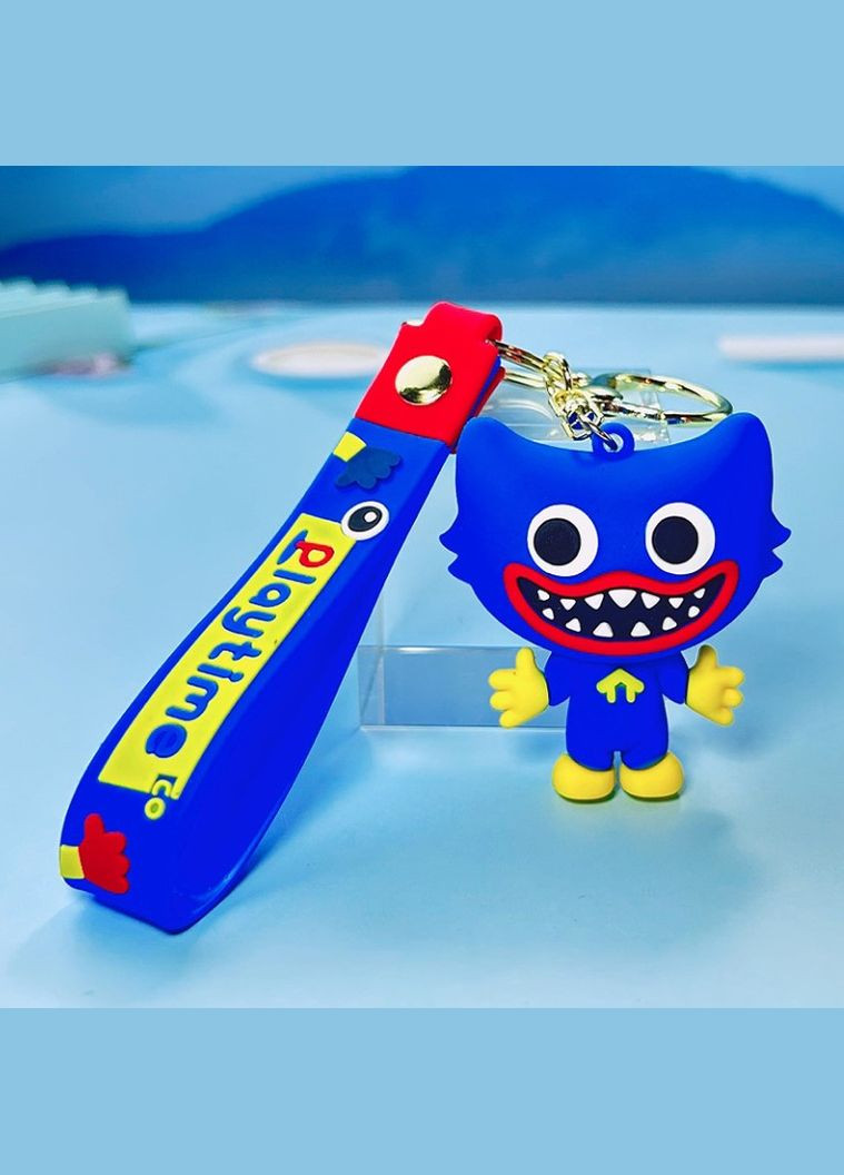 Хаггі Ваггі брелок Huggy Wuggy синій брелок на рюкзак, ключі 5,8 см Shantou (297003765)