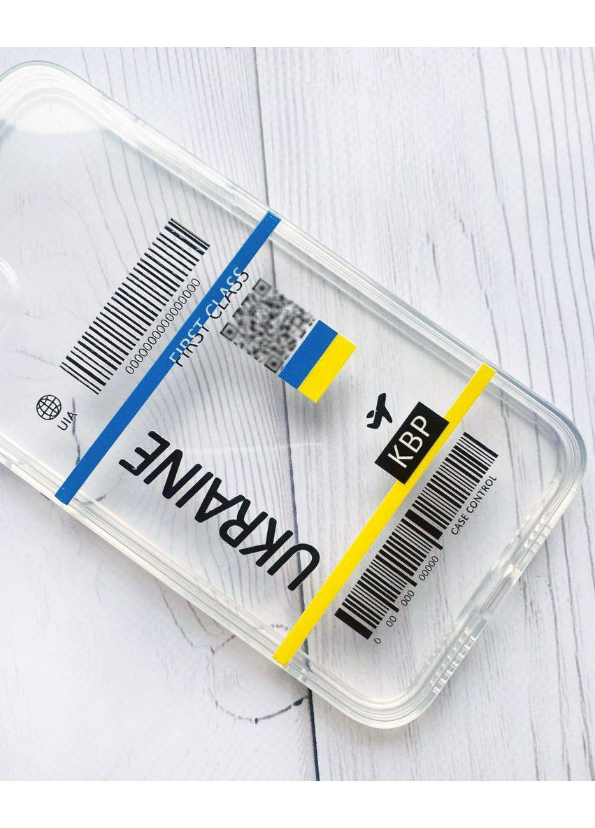 Прозорий чохол на iPhone 16 Pro Max Авіаквиток Україна (принт 262) Creative (355407864)