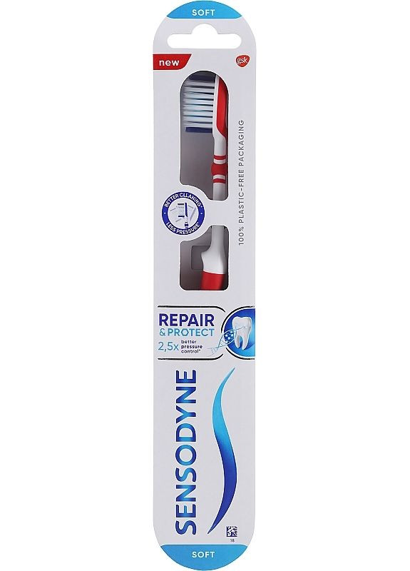 Зубна щітка м'яка, червона Repair & Protection Soft Зубная щетка мягкая, красная (2-964507) Sensodyne (369791681)
