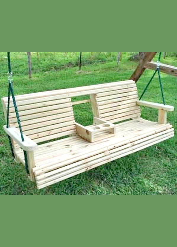 Диван-гойдалка садова з дерева Габес бланже (СКЛ-001001) No Brand (328959959)