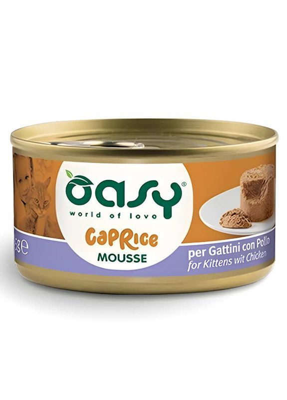 Caprice Kitten Mousse with Chicken - Консервированный корм с курицей для котят - 85 г Oasy (371403852)