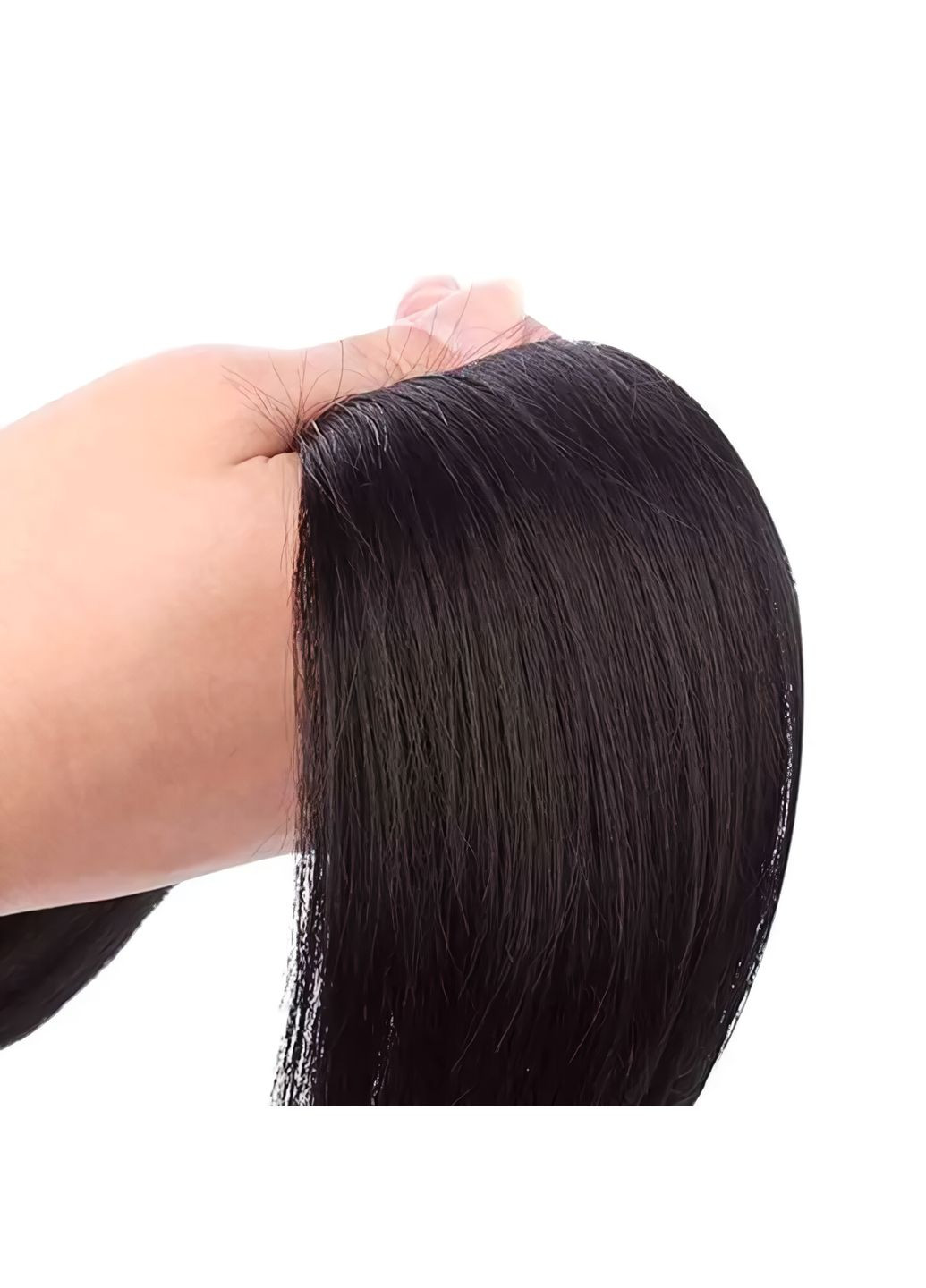 Шиньон накладной хвост на заколке Didaka прямые волосы — 50 см "Брюнетка" No Brand (368893622)