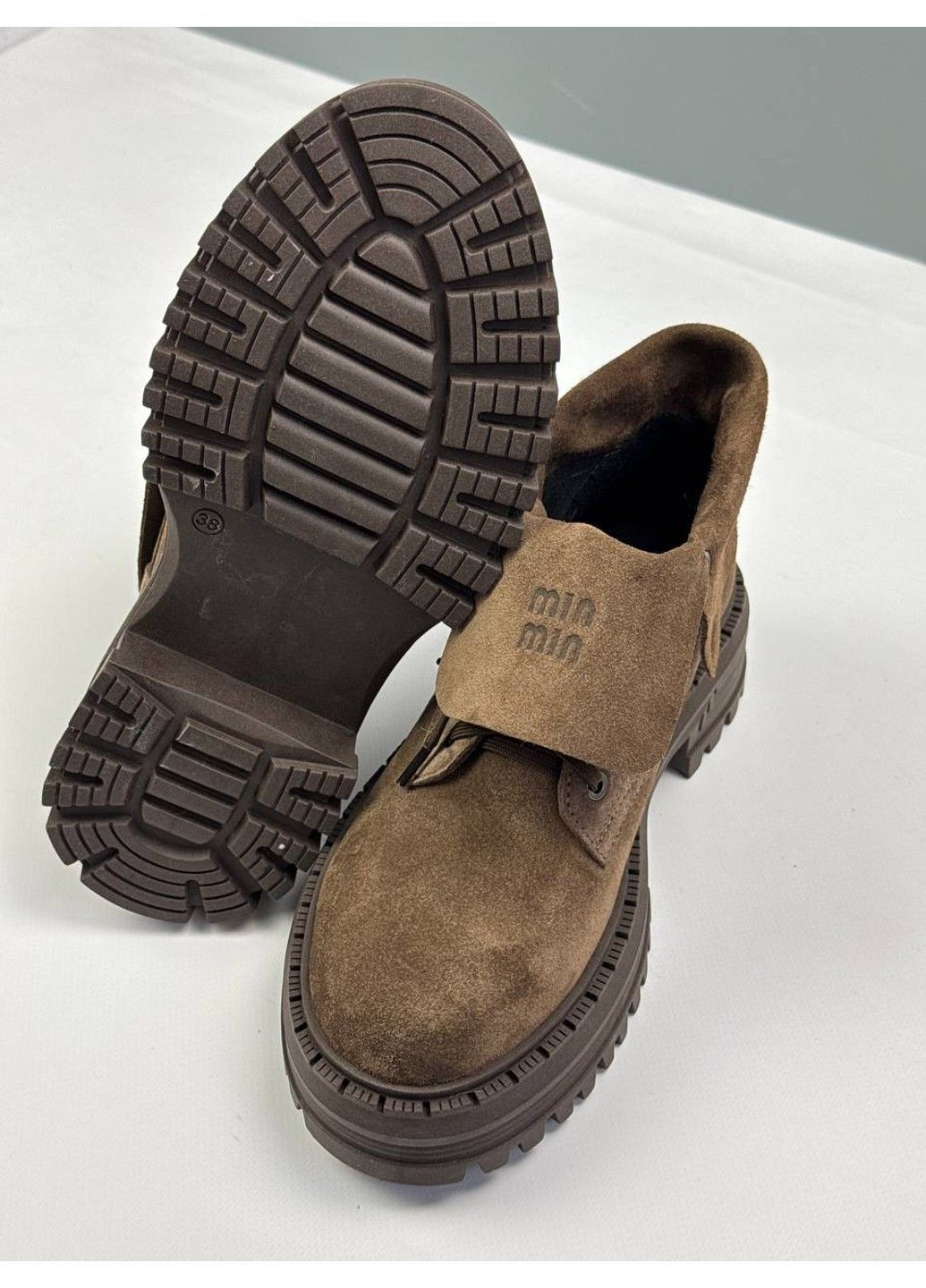 482 Черевики Демісезонні Коричневі Замшеві No Brand (368376212)