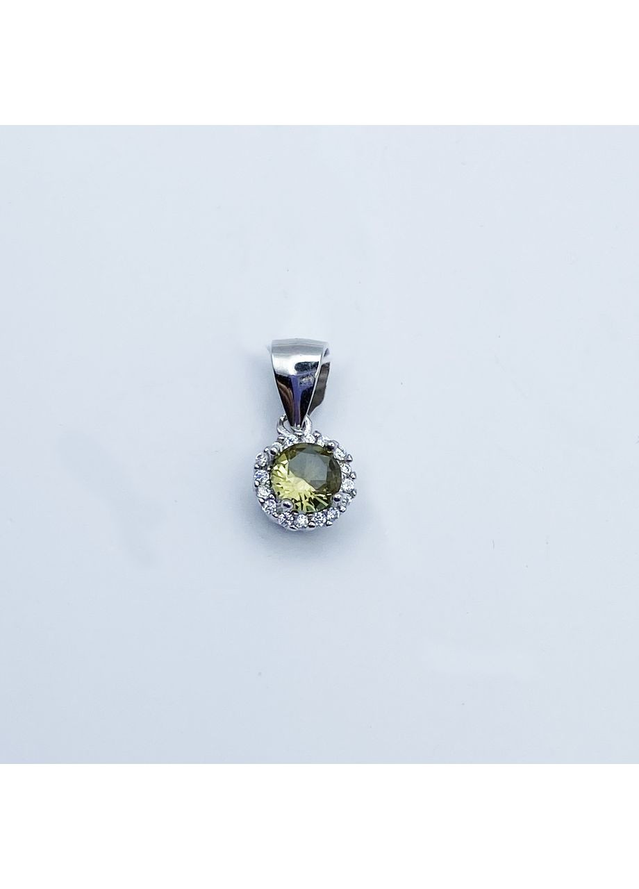 Кулон серебряный с султанитом и кубическим цирконием 0,74 г No Brand (369737455)