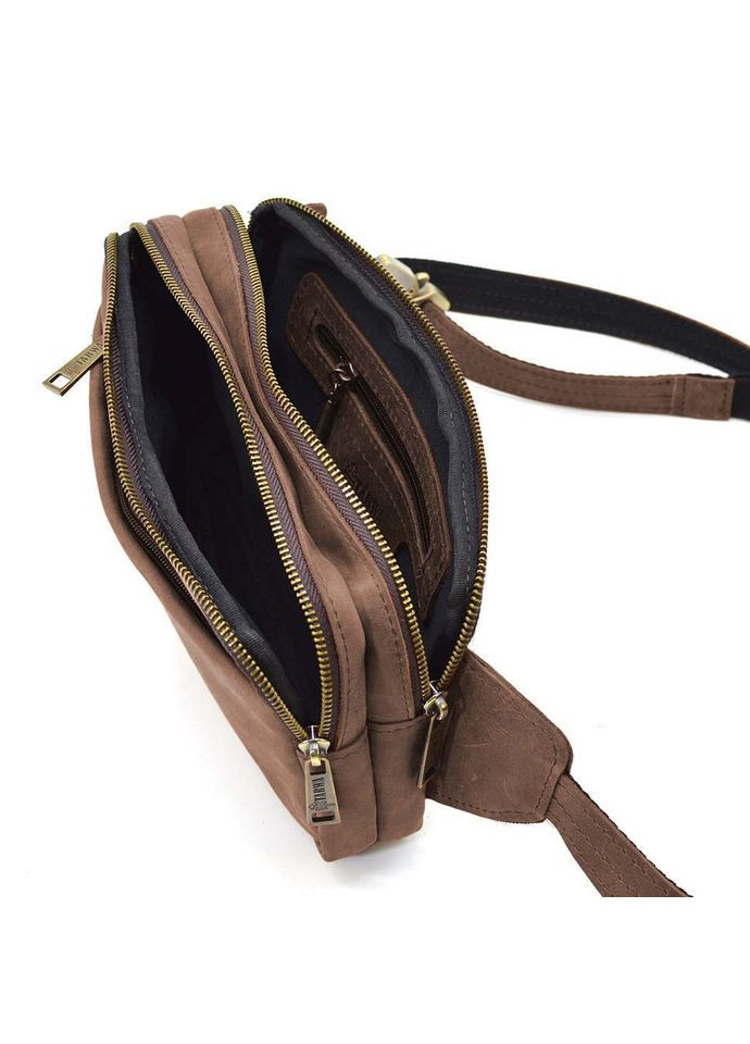 Сумка на два отделения RC0704-3md коричневая кожа. TARWA (303710465)