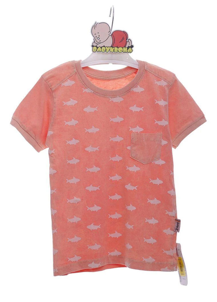 Футболка для мальчика трикотажная акула персиковая 98 см (38066) BABYKROHA (315721337)