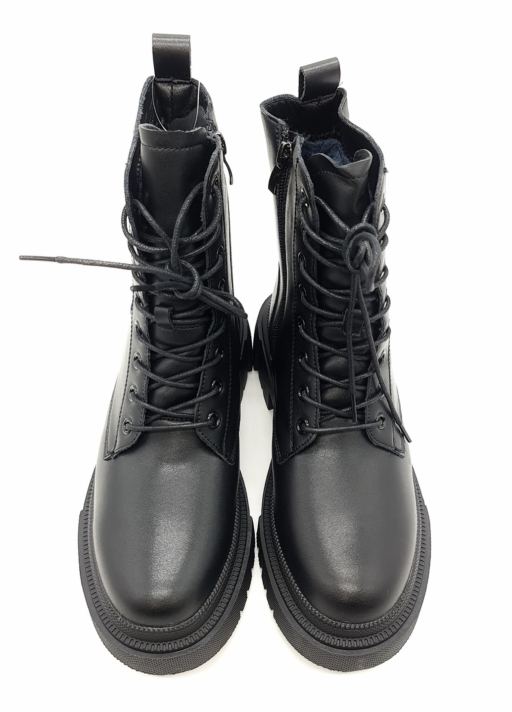 Осенние женские ботинки зимние черные кожаные he-11-3 23,5 см (р) Hengji