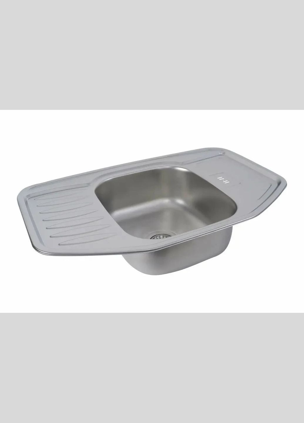 Кухонна мийка 7851 з нержавіючої сталі 0,8 мм, 78x51 см, Трапеція, Сатин (000016243) Platinum (302520579)