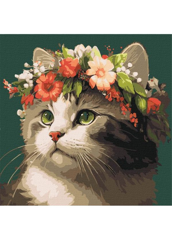 Картина за номерами - Весняний вінок ©art_selena_ua 40х40 см IDEYKA (362083194)