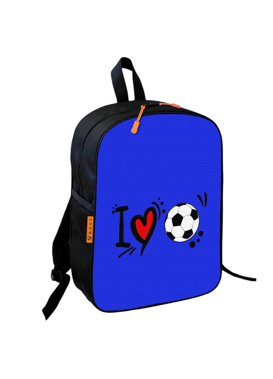 Рюкзак шкільний дитячий 36х27см з футбольним м'ячем, люблю футбол для хлопчика (0534) No Brand (307810046)