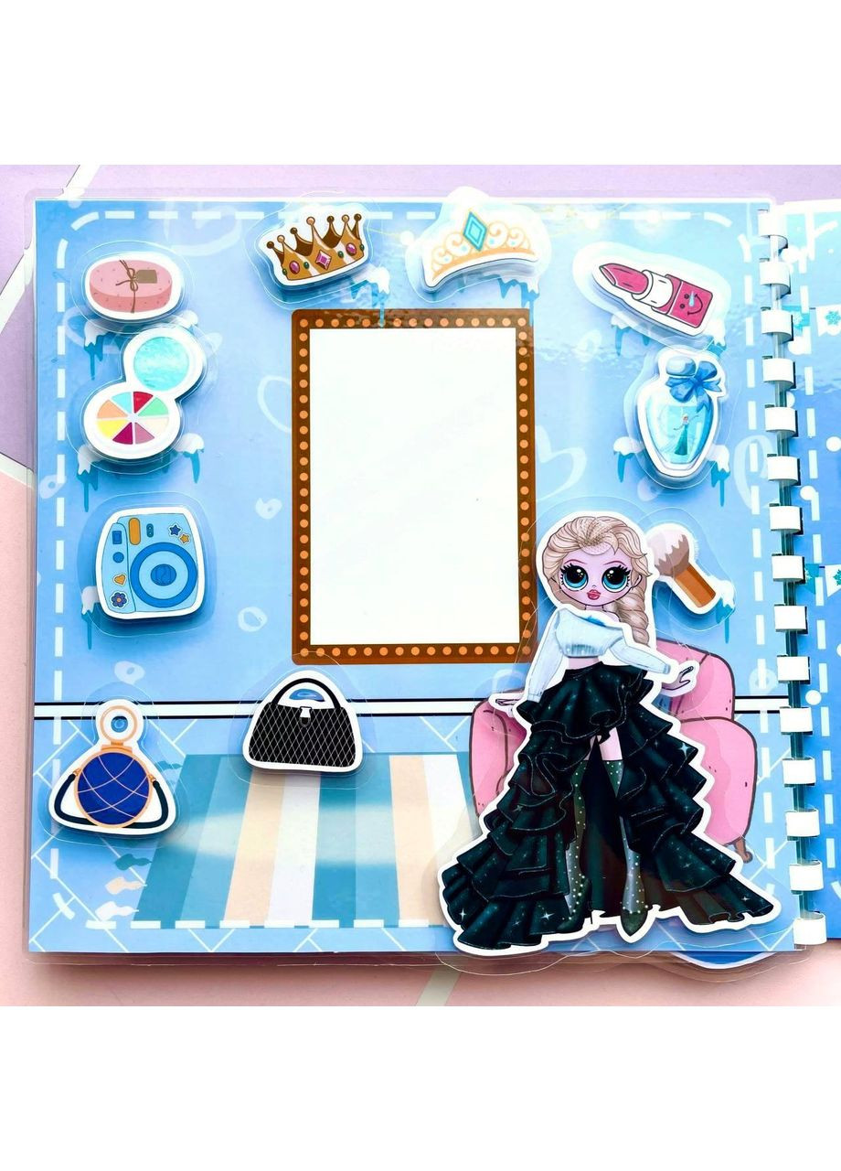 ЭЛЬЗА "Замок ледяной принцессы" книга на липучках No Brand (365762387)