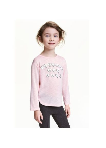 Розовый демисезонный свитер для девочки, р.110-116 см джемпер H&M