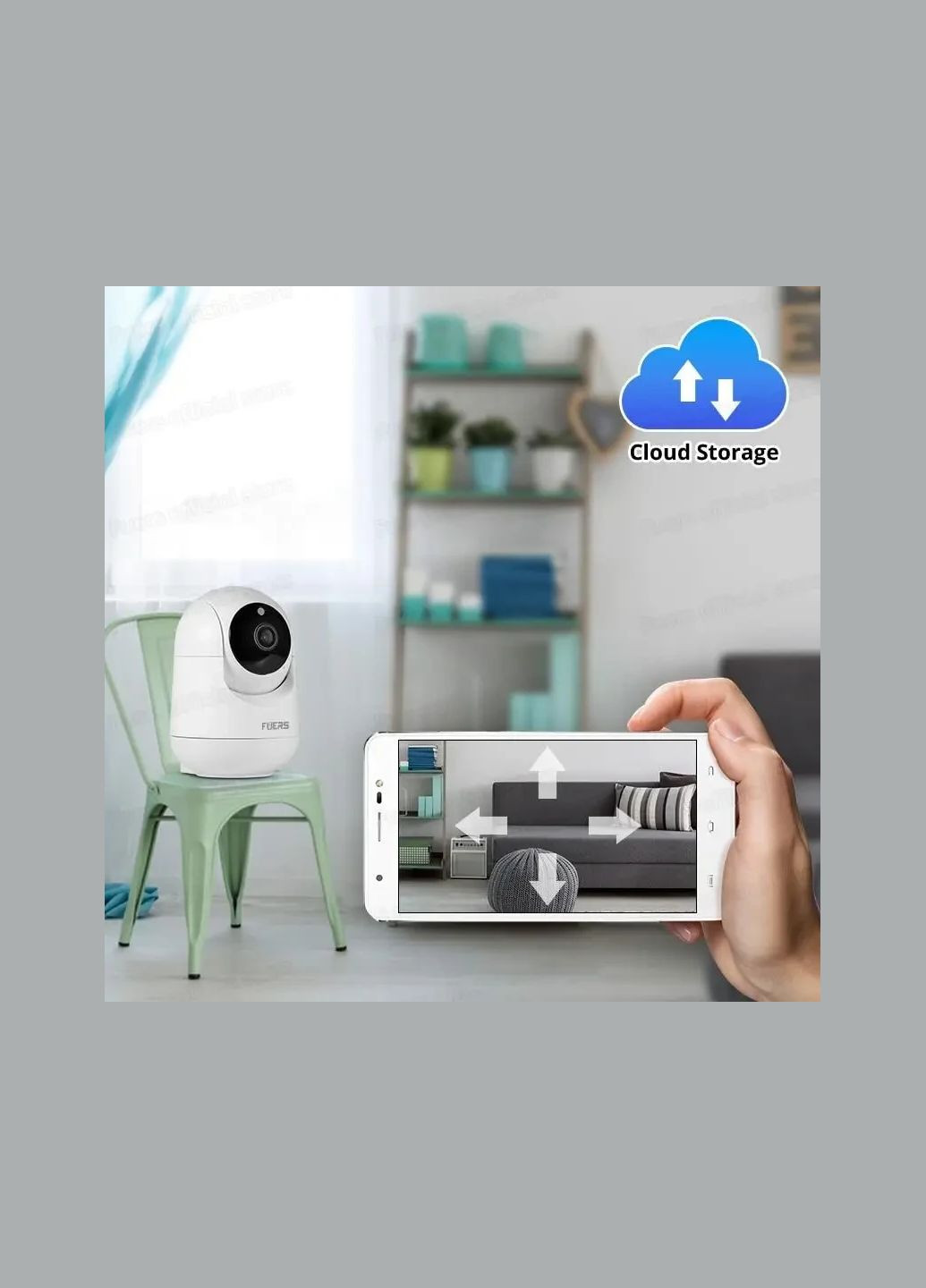 Поворотна Wi-Fi IP камера відеоспостереження 5MP Tuya Smart Home Fuers (334305829)