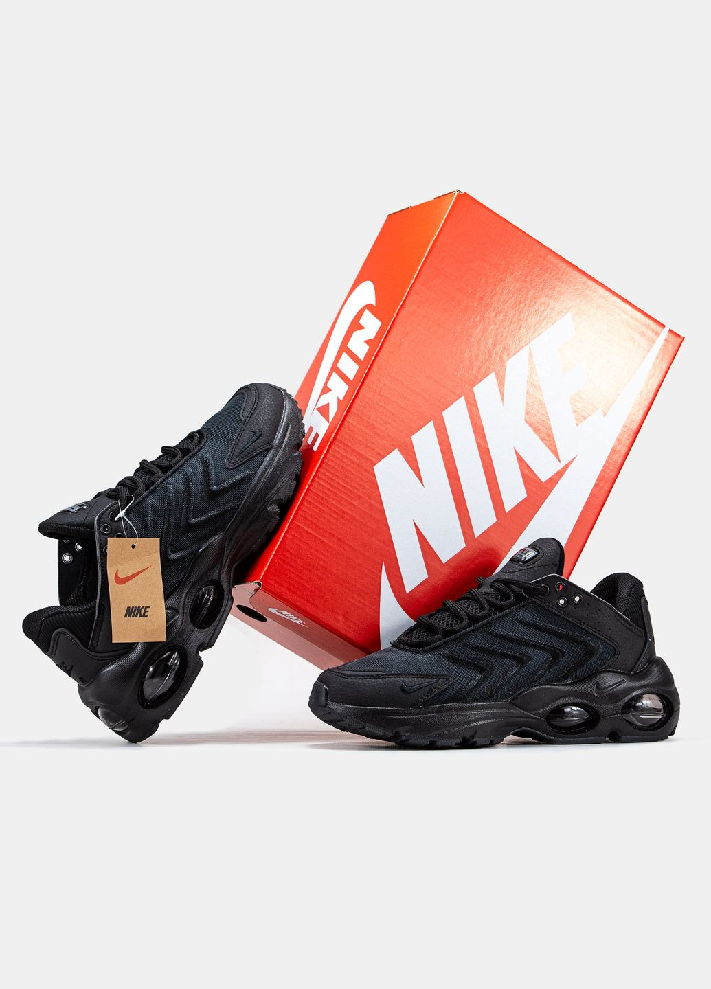 Чорні Осінні кросівки чоловічі і жіночі nike air max tw black | найк аір макс тв чорні No Brand