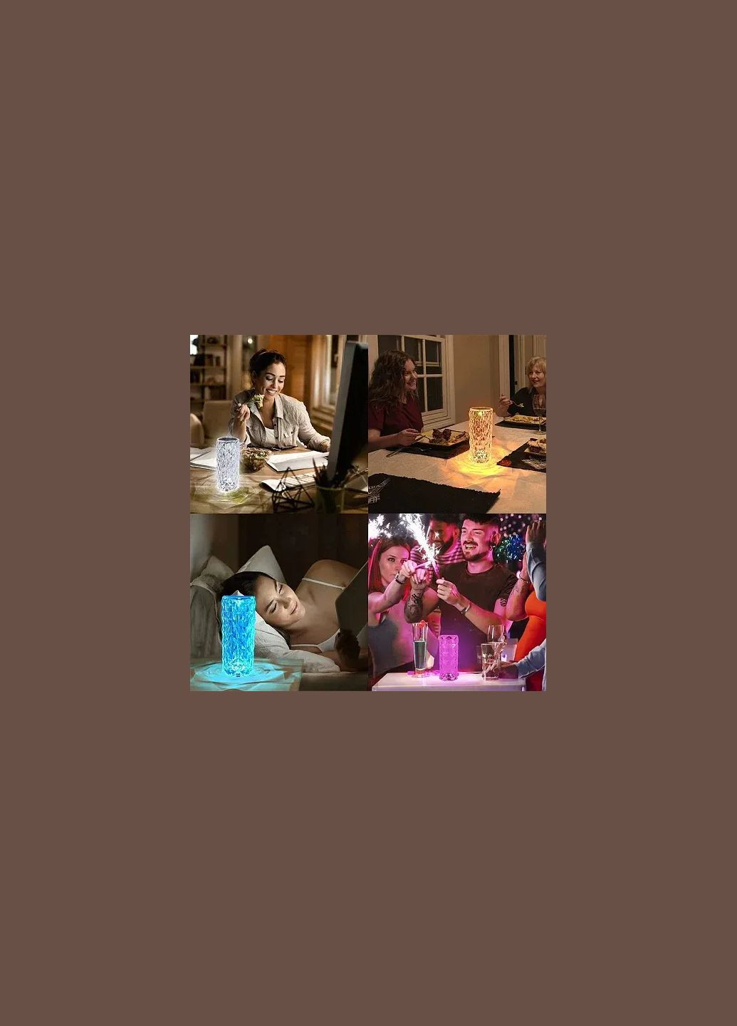 Настільна лампа Роза з пультом RGB Crystal Rose. Проекційний світильник-торшер нічник rose diamond table lamp кристал Jeep (371797517)