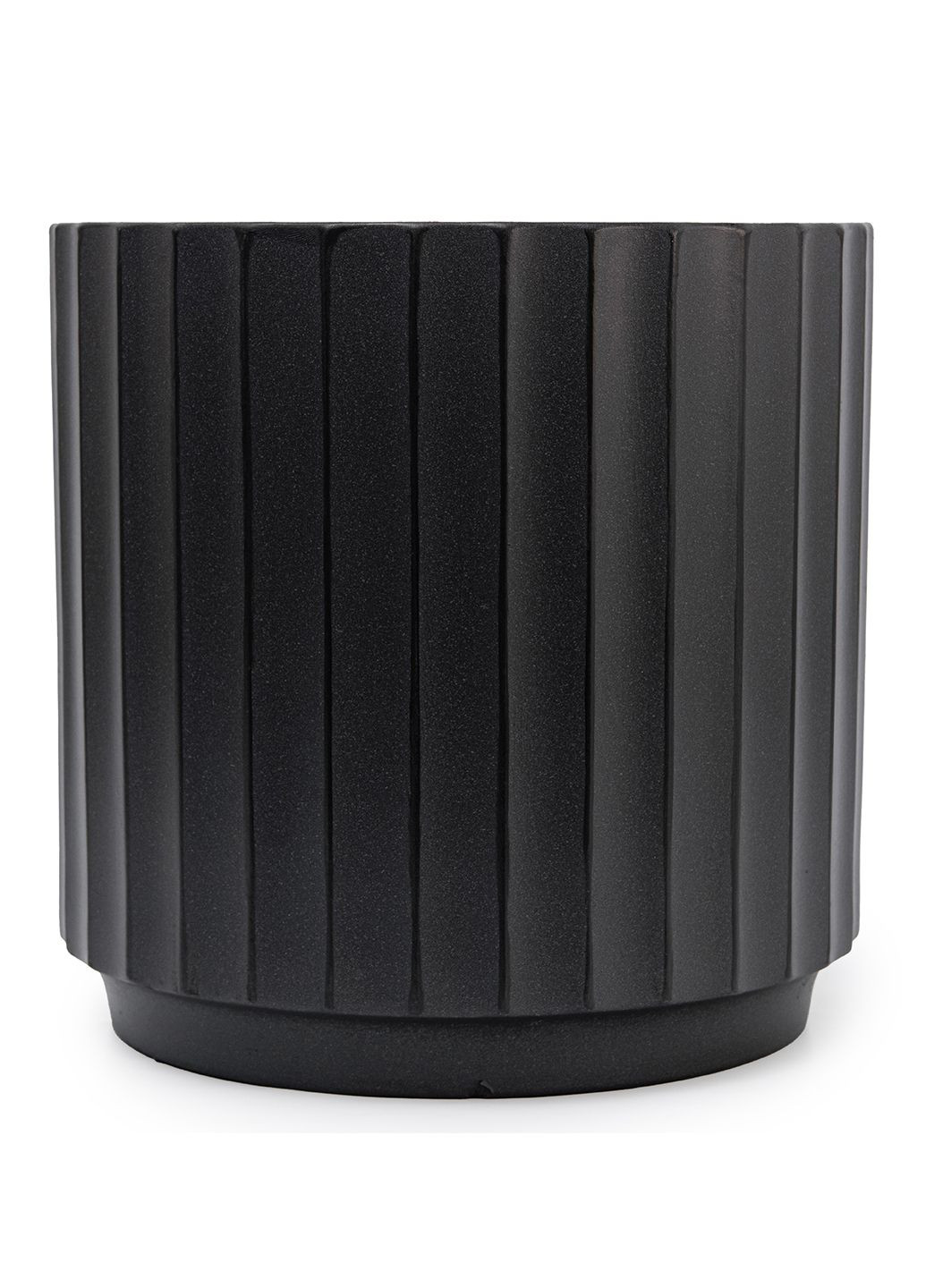 Кашпо для цветов elemi Грань 20.5 см керамическое 4,2 л черное Мамин Посуд (336213677)