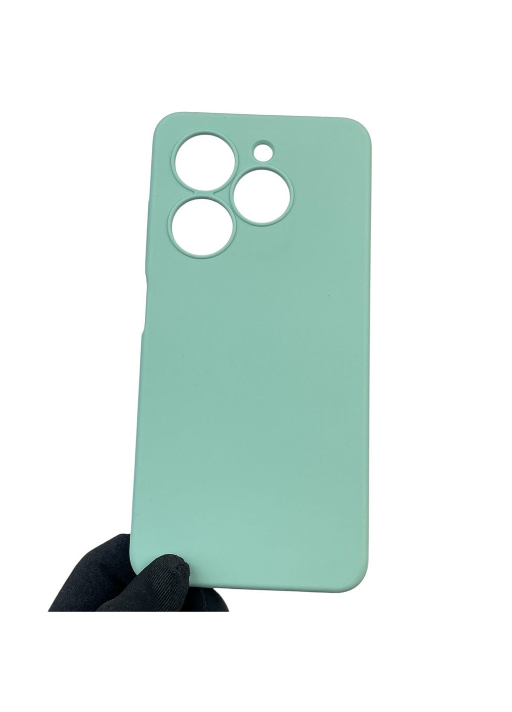 Чехол для Spark Go 2024 (BG6) силиконовый с микрофиброй нескользящий на техно спарк го 2024 бирюзовый Tecno (366388976)