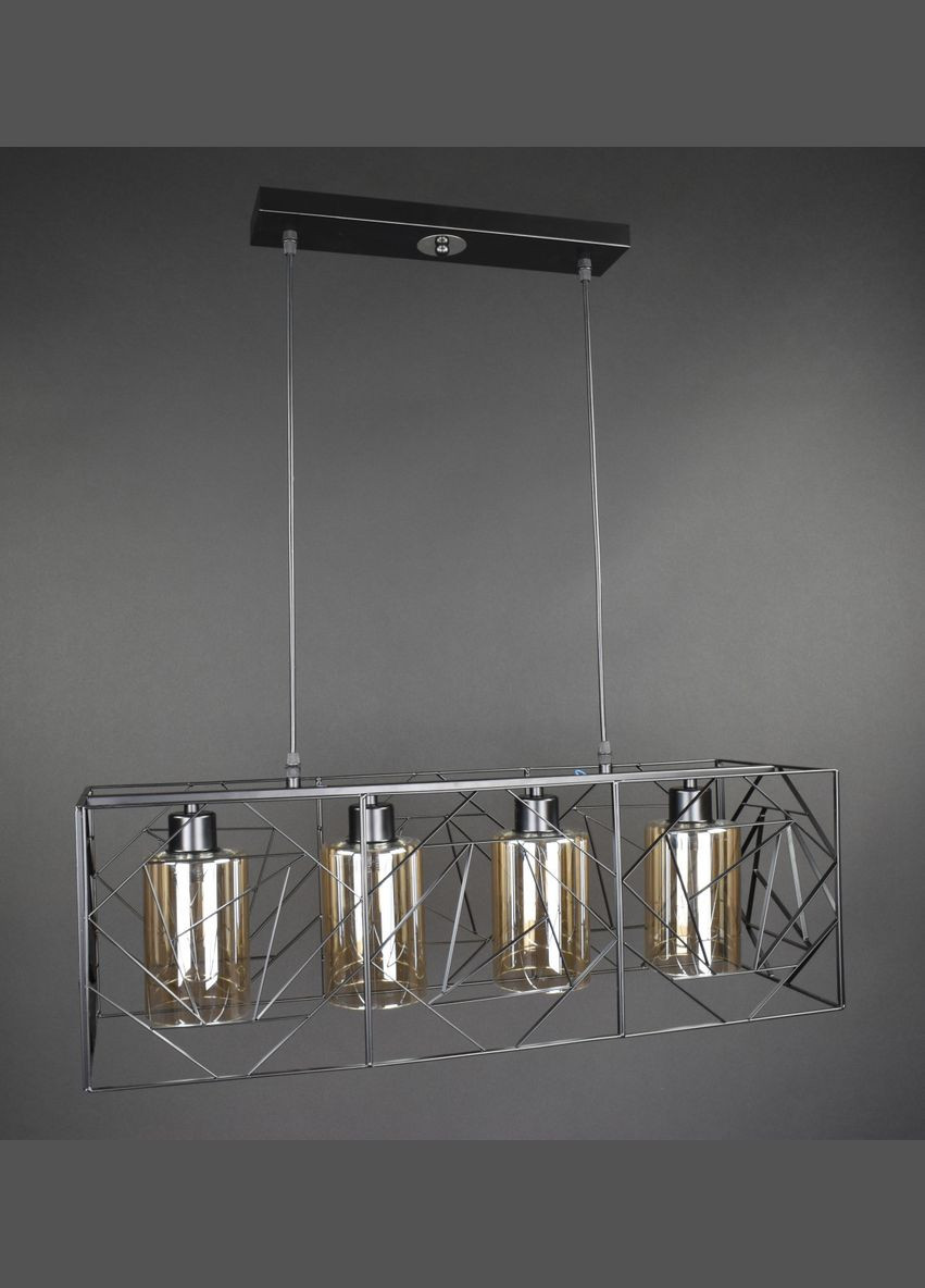 Люстра подвесная LOFT на 4 лампочки 27769 Черный 30-100х25х71 см. Sunnysky (364765190)