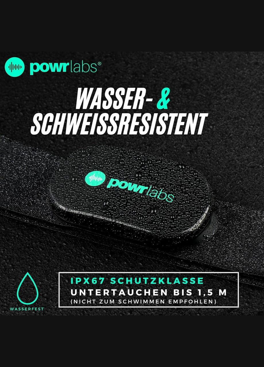 Нагрудний пульсометр монітор датчик серцевого ритму Powr Labs з Bluetooth і ANT, для спортсменів для тренувань No Brand (344547861)