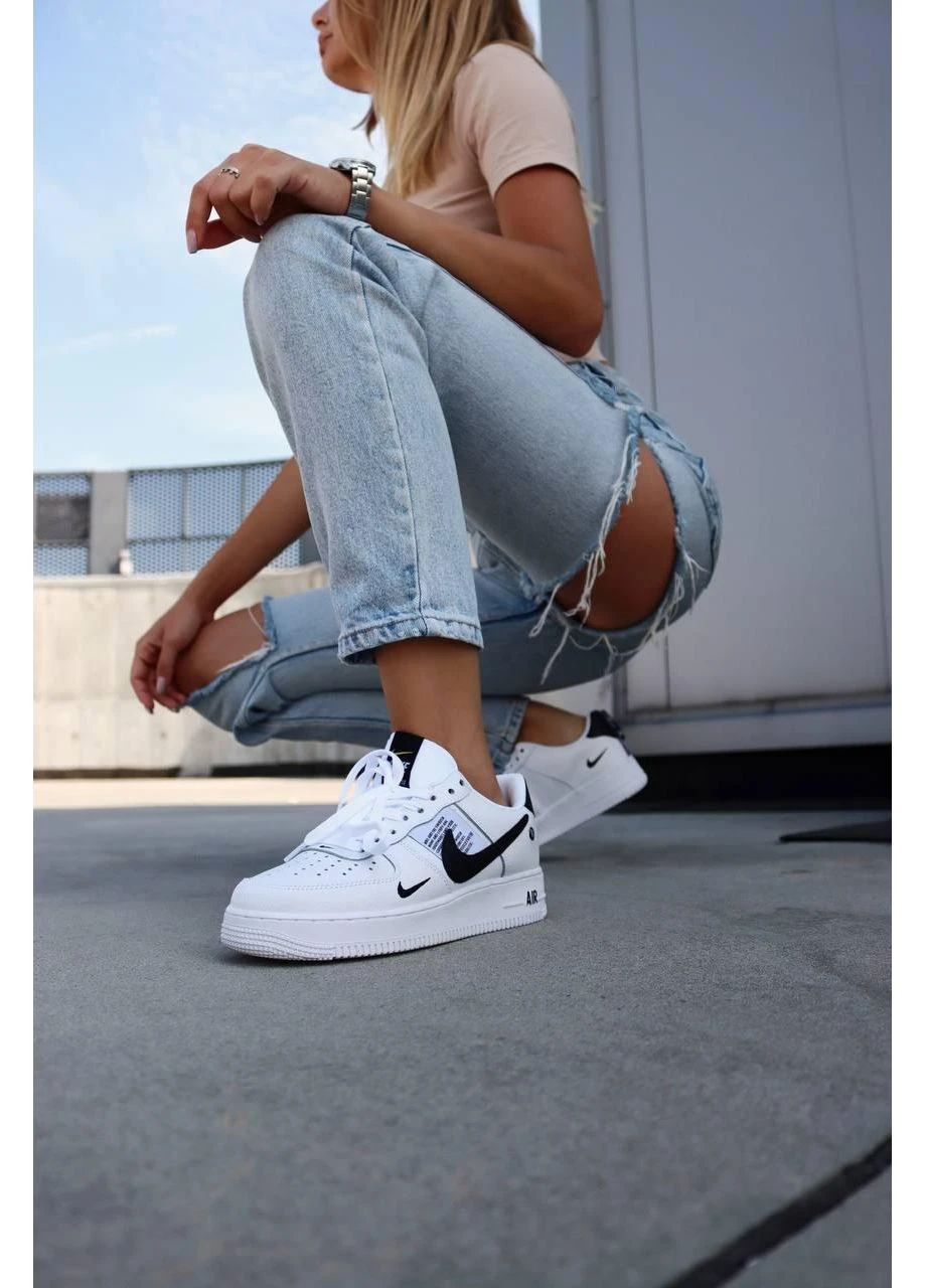 Белые демисезонные кроссовки мужские nike air force 107lv8 ultra white black 1 найк аир форс белые No Brand