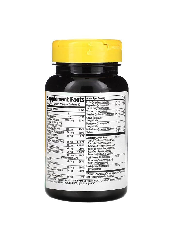 Витамины и минералы Alive! Diabetic Multivitamin, 60 таблеток для диабетиков Nature's Way (322208968)