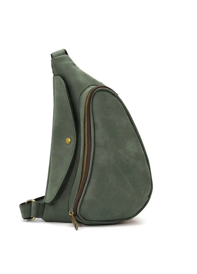 Шкіряний рюкзак TARWA RE-3025-3md чоловічий зелений 23×38×9 см No Brand (400876351)