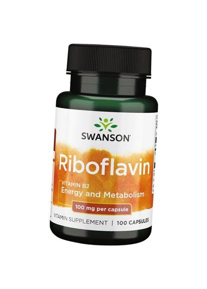 Рибофлавин, Riboflavin Vitamin B2 100, 100капс (36280093) Swanson (293257399)
