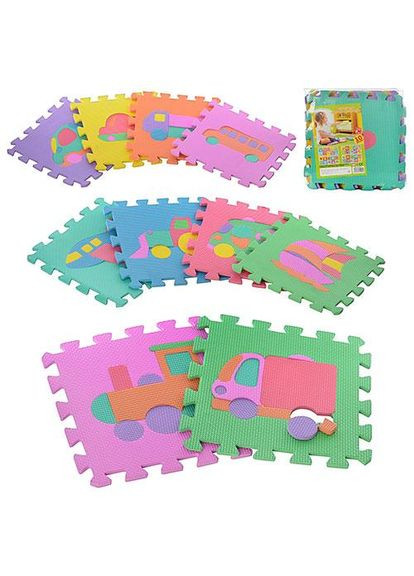 Килимок Мозаїка EVA, транспорт, 10 деталей M 0377 Metr+ (305393179)