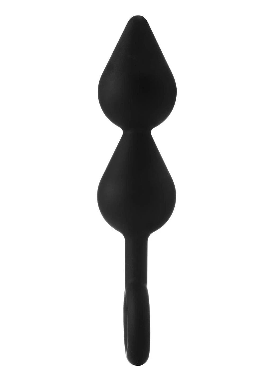 Анальна пробка з кільцем подвійна чорного кольору FANTASSTIC розмір XL Dream Toys (382842510)