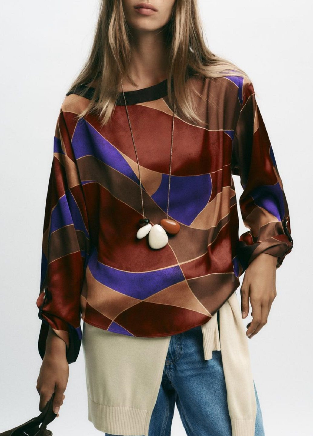 Комбинированная блуза Zara