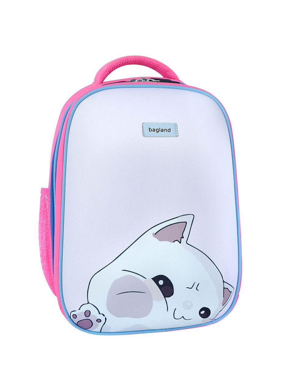 Детский ортопедический рюкзак с Котенком девочке школьный Turtle 17л ярко-малиновый 1353 (0013466) Bagland (298569792)