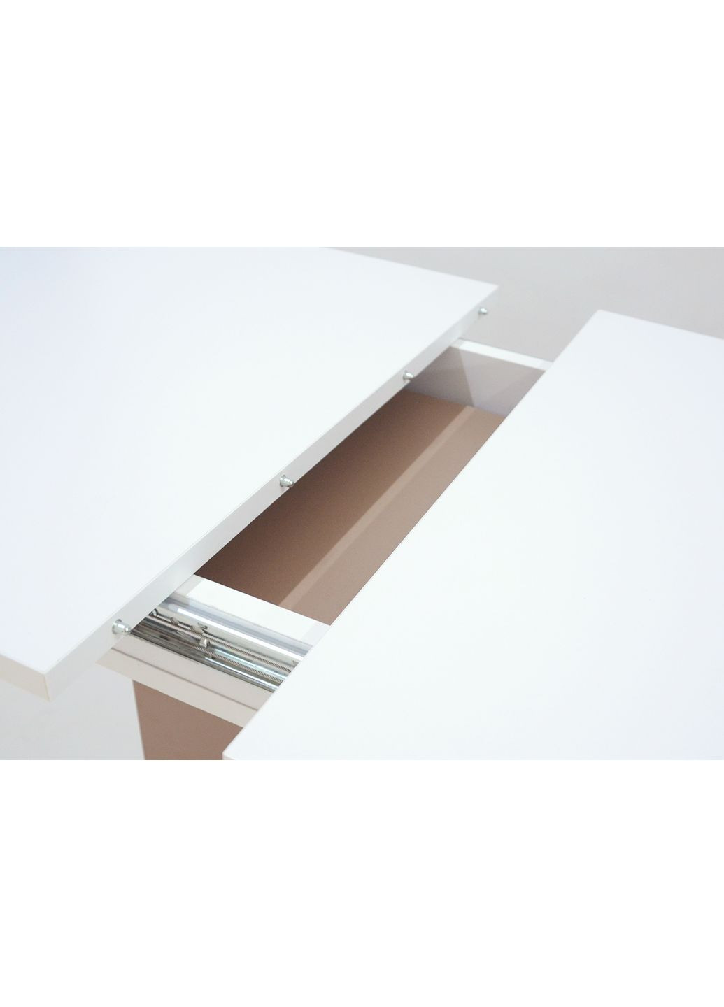 Стіл обідній розкладний Stoun 100(135)x60 см Біла Аляска / Латте Intarsio (372178406)