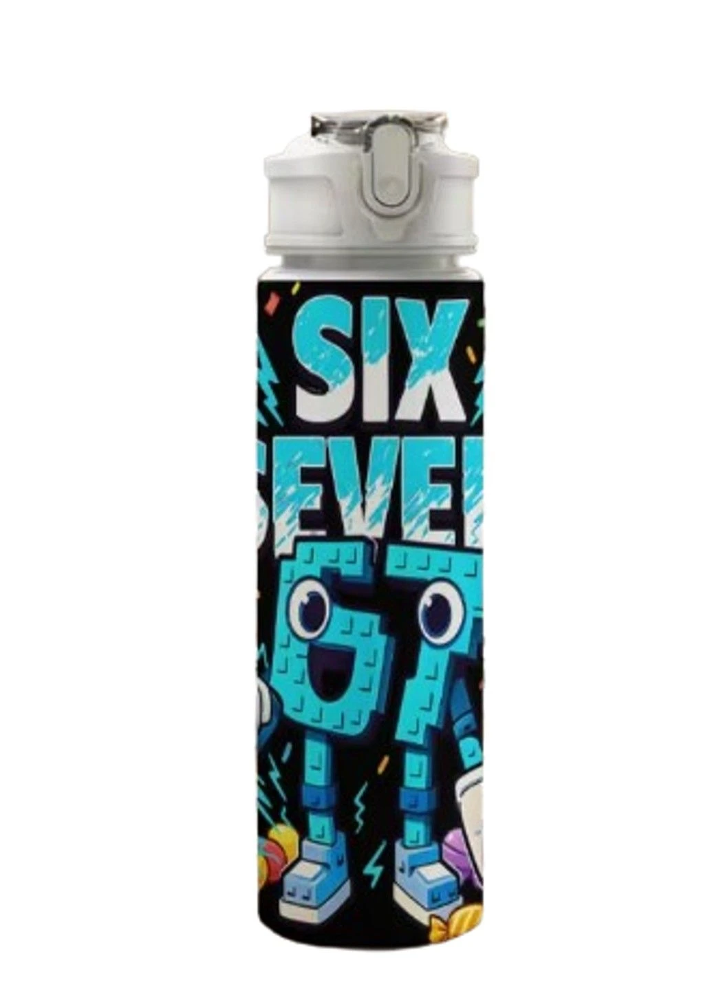 Детская бутылочка для воды с трубочкой 67 Сикс Севен Укради Брейнрот Six Seven Steal a Brainrot 750 мл No Brand (397111083)