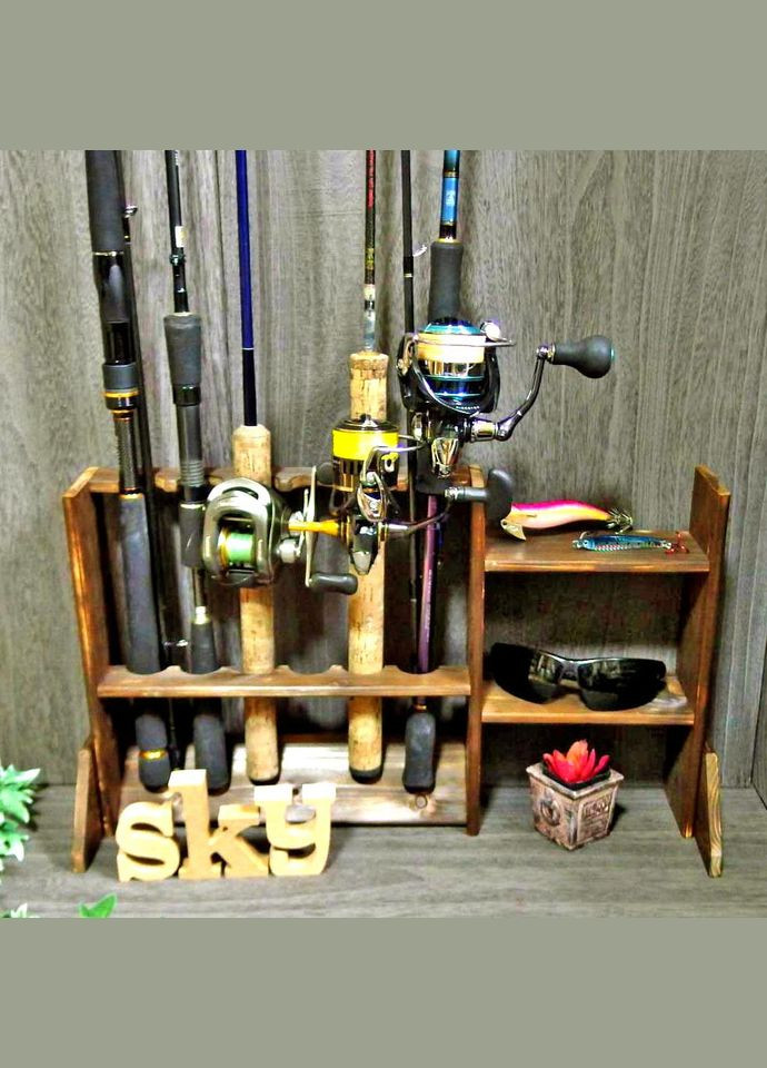 Органайзер для вудок з дерева Каспій 6 латте (РИБ-061516) No Brand (328909414)