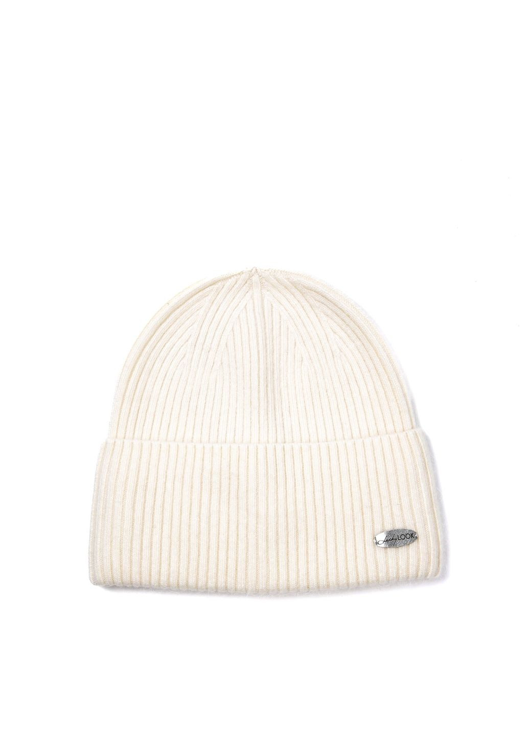 Шапка бини мужская шерсть белая MAELYS 264-496 LuckyLOOK 264-496M (367992040)