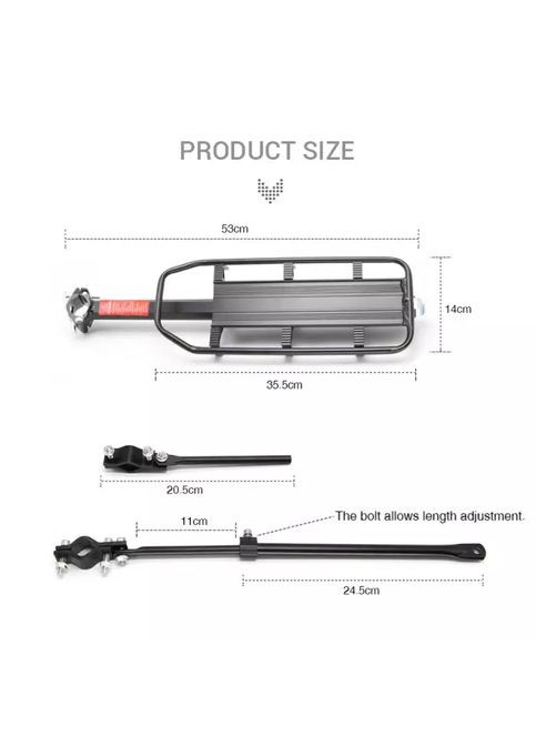 Багажник велосипедный 24"-29" (дисковые тормоза и вибрейк) консольный, усиленный с бортами No Brand (322650581)