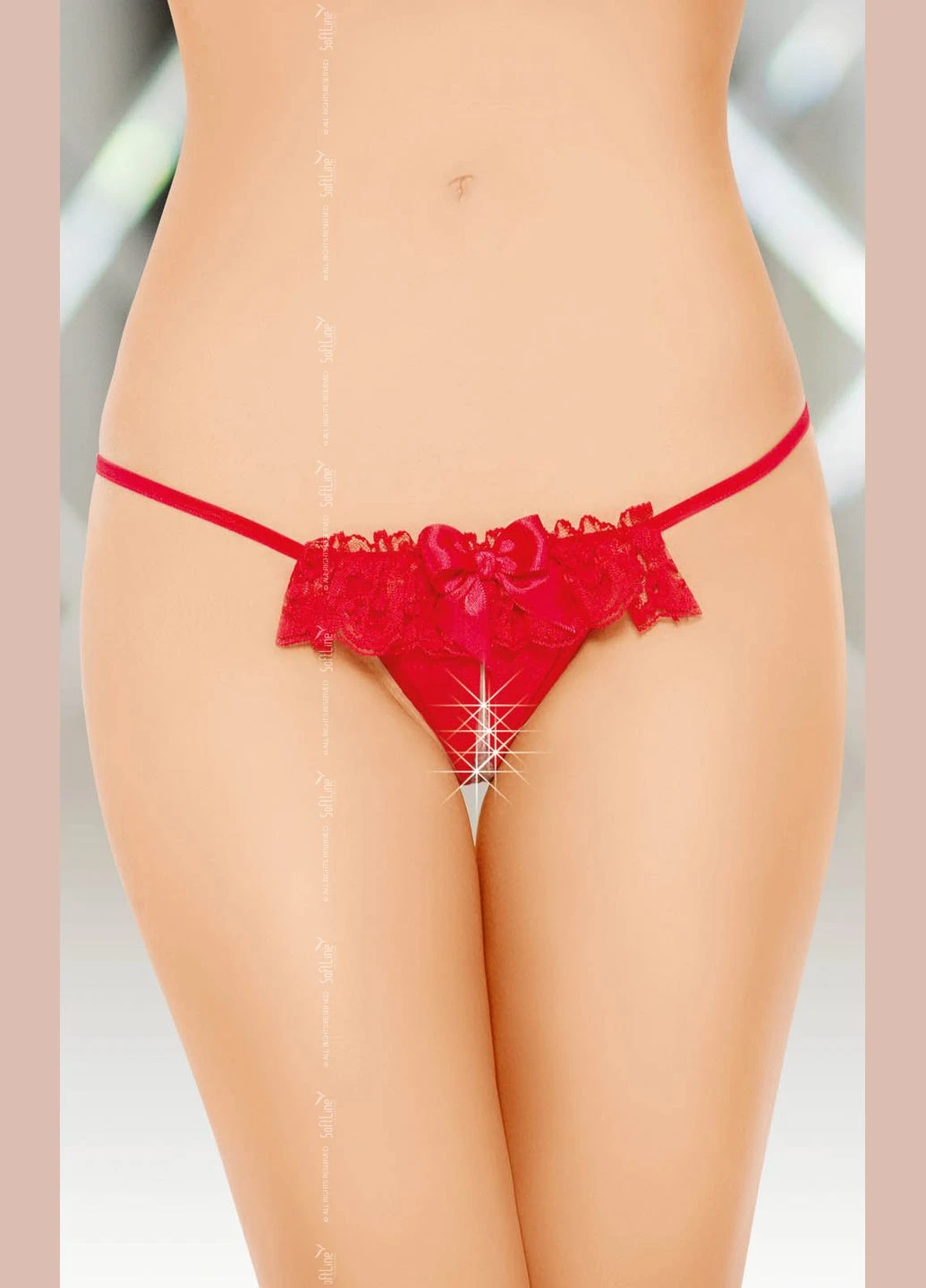 Трусики String 2349 Червоні CherryLove SoftLine (282965764)