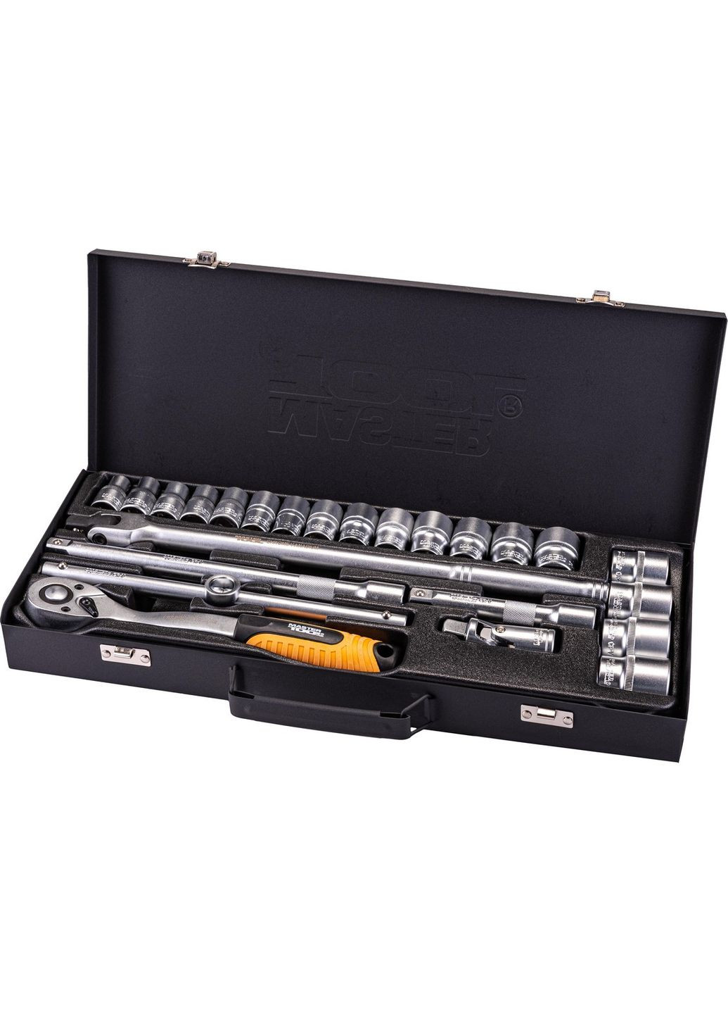 Набір інструментів PROFI ½" 24 шт 10-32 мм CrV50BV30 металевий кейс 78-4124 Mastertool (364121540)