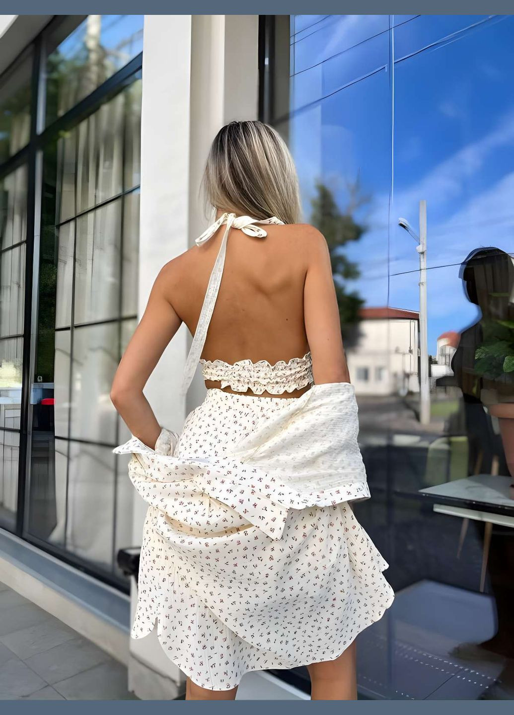 Жіночий літній легкий мусліновий костюм сорочка шорти і топ муслін бавовна No Brand (333143204)