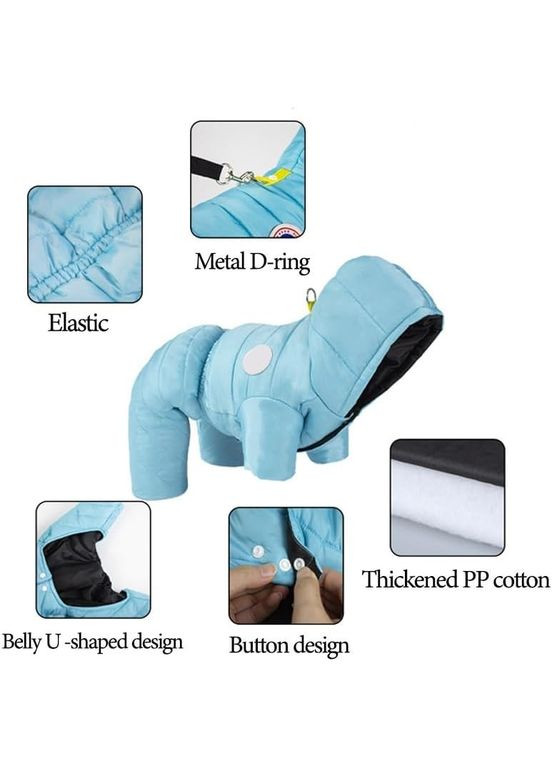 Комбінезон для собак та котів Sky Blue блакитний A: 42 см B: 57 см C: 40 см 6956 Ecotoys (275394971)