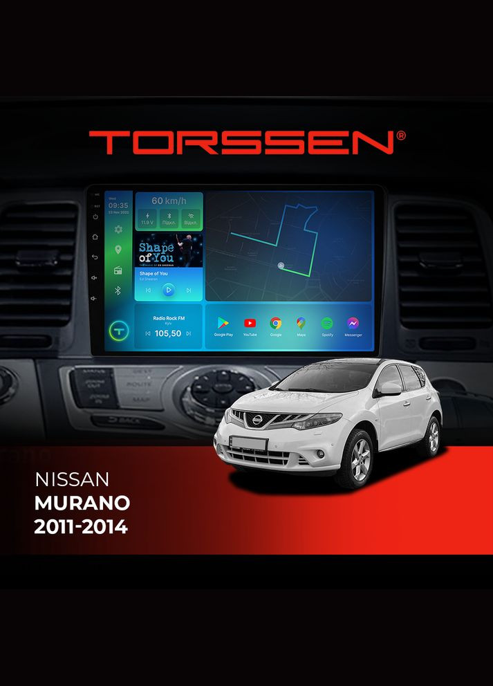 Штатная магнитола Nissan Murano 1114 FL9 4+64Gb 4G Carplay DSP Torssen (307088218)