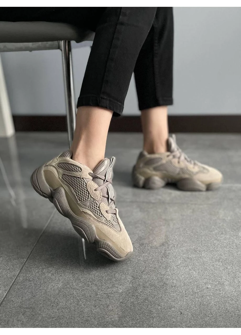 Серые летние кроссовки adidas yeezy boost 500 grey адидас изи буст No Brand