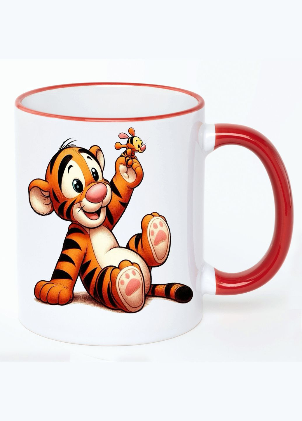 Чашка з дитячим малюнком (кухоль, кухоль) #0114 Біла з Червоною ручкою 330 мл No Brand (322712304)