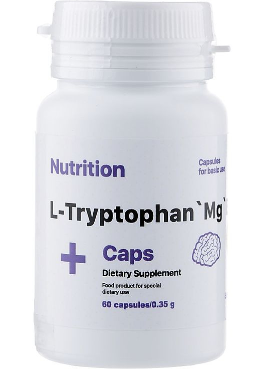 Антистресс комплекс L-триптофан "Магний" В6 в капсулах L-Tryptophan "Mg" B6 60шт (939881-105536) EntherMeal (368665418)