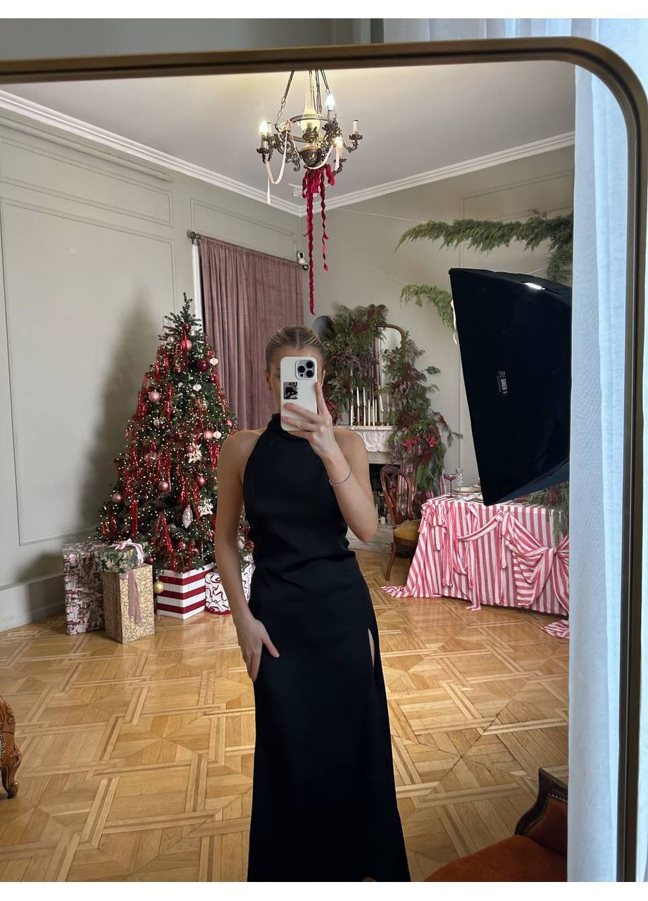 Чорна святковий, кежуал, вечірня жіноча сукня шовкова Style Point однотонна