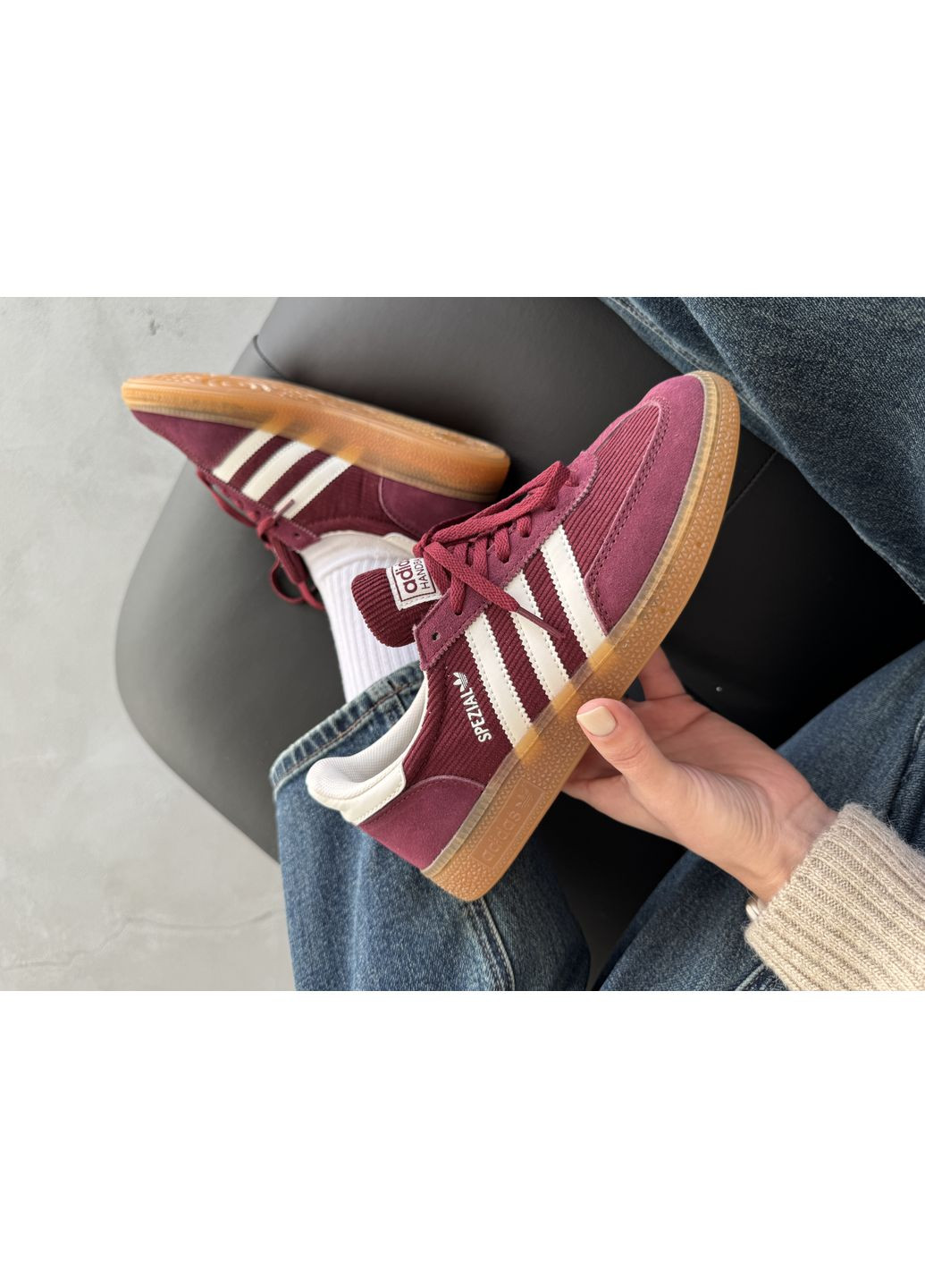 КРОСІВКИ ЖІНОЧІ ADIDAS SPEZIAL VELVET BORDO АДІДАС СПЕЦІАЛ No Brand комбіновані демісезони (368647113)