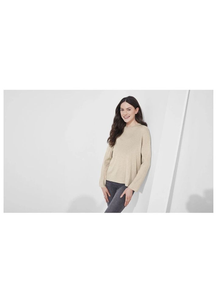 Бежевий демісезонний жіночий джемпер у рубчик 416926 бежевий Esmara