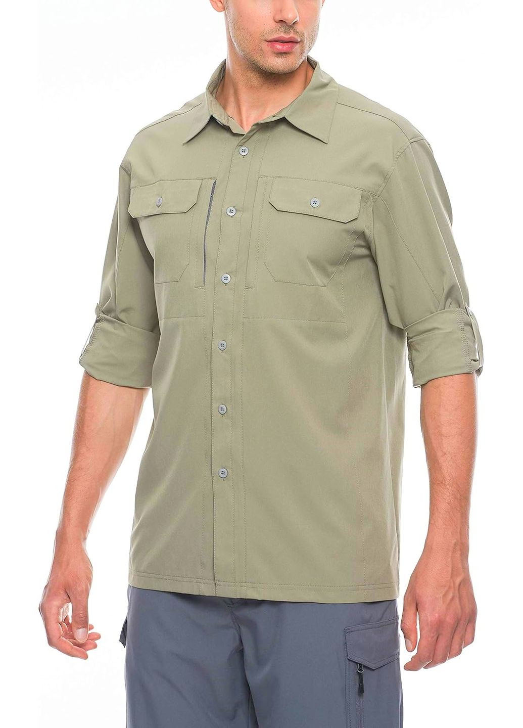 Сорочка із захистом UPF 50 для чоловіка Quick-drying X001HQOE6Z бежевий Little Donkey Andy (362209909)