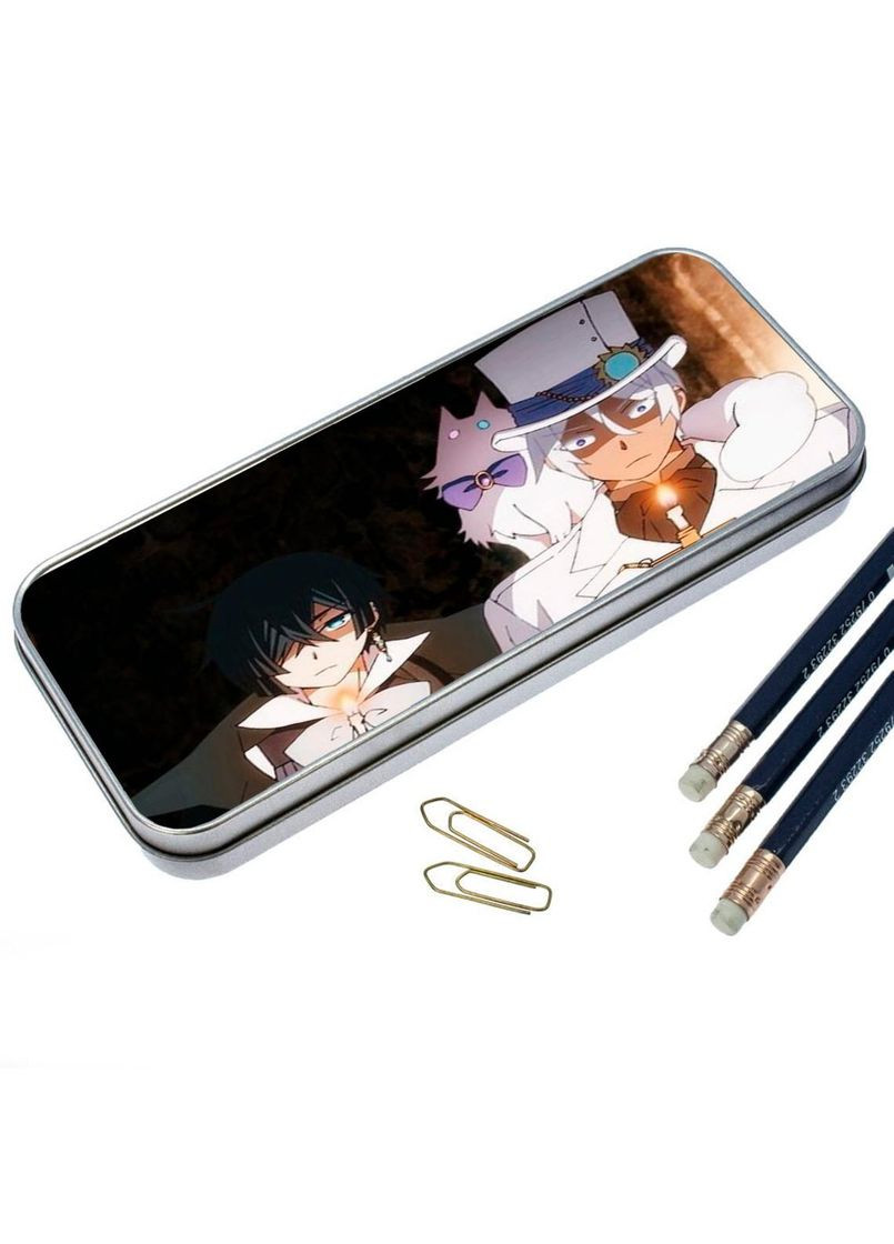 Пенал школьный для мальчика и девочки металлический Мемуары Ванитаса #005 7*18 см Silver No Brand (309154963)